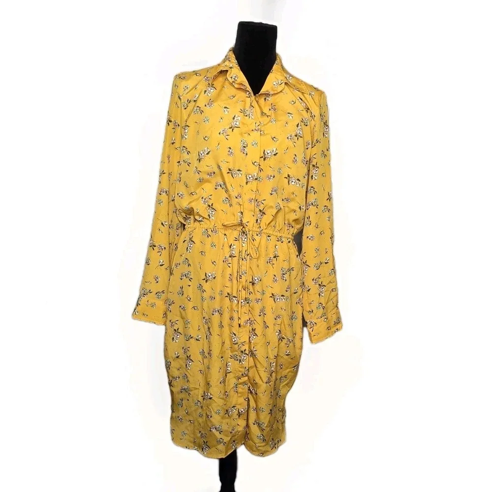 Lauren Ralph Lauren Long Sleeve Floral Print Shirt‎ dress Sz 12 Feminine